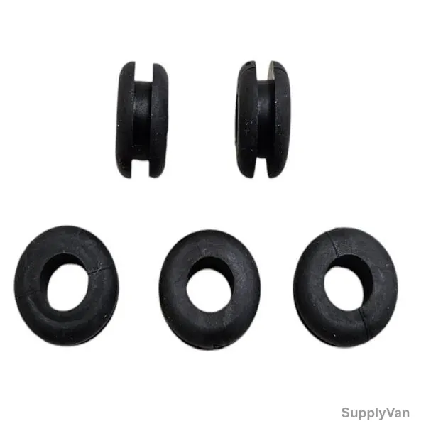 Open Type PVC Rubber Grommet, 10MM Hole Dia, Black, 100 Pcs/Pack
