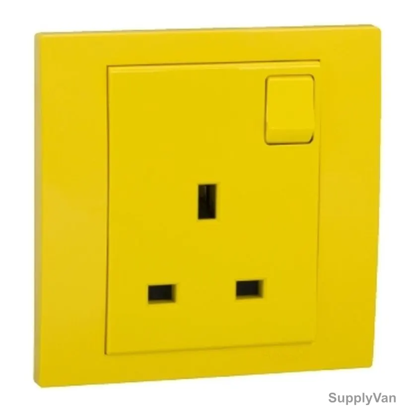 Schneider Electric Switched Socket, KB15-15-AS, Vivace, 1 Gang, 15A, 250VAC, Aluminium Silver