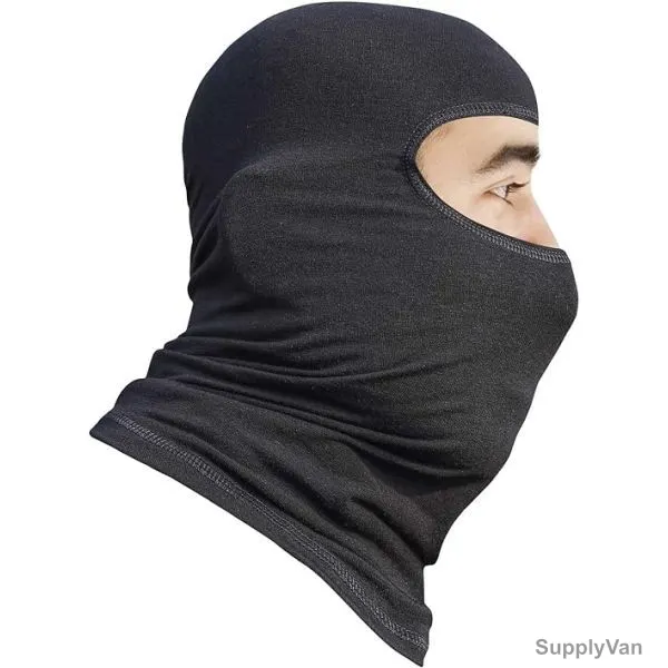 Coolmax Breathable Balaclava Face Open Hood, D134353020, Lycra, 175 GSM, Black
