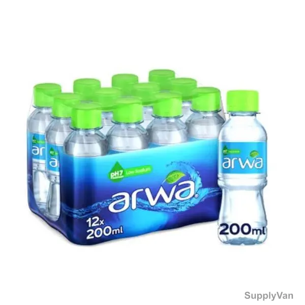 Arwa Still Drinking Water Bottle, 200ML, 12 Pcs/Pack — image 1