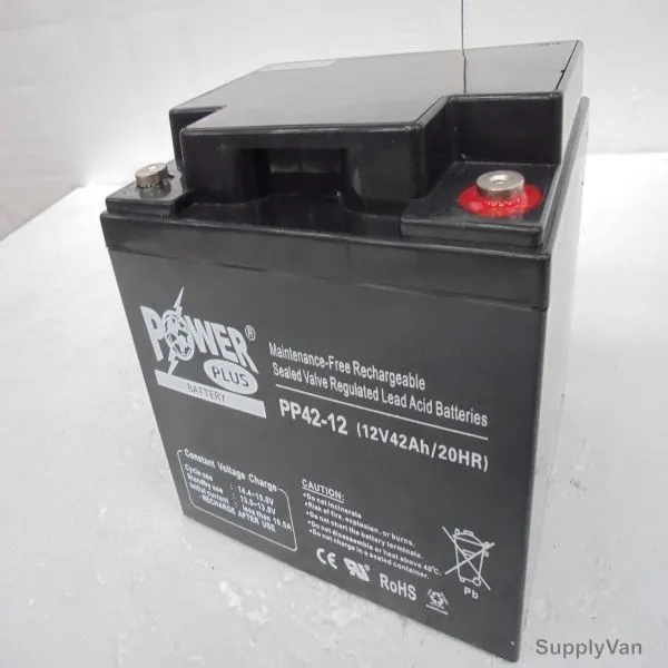Powerplus Lead Acid Battery, PP42-12, 12V, 42Ah/20Hr