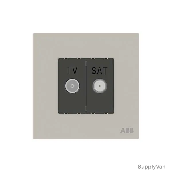 ABB TV and SAT Socket, AM31344-DU, Millenium, 1 Gang, Dune Sand