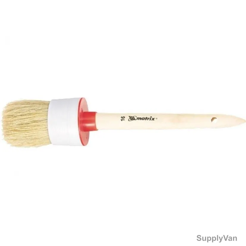 Mtx Round Paint Brush With Wooden/Plastic Handle, 820889, No. 18, Natural Bristle, 60MM — image 1