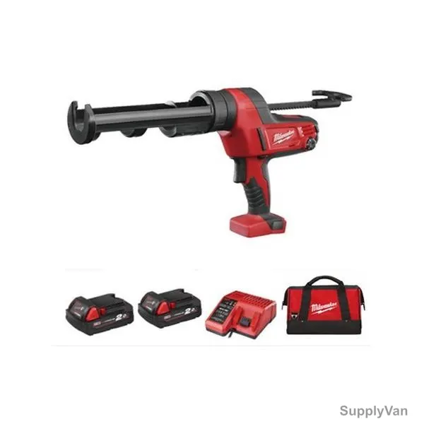 Milwaukee Chaulk Gun Kit, C18-PCG-310C-202B, 2x 2.0 Ah Battery, 1x 18V Charger, 310ML — image 1