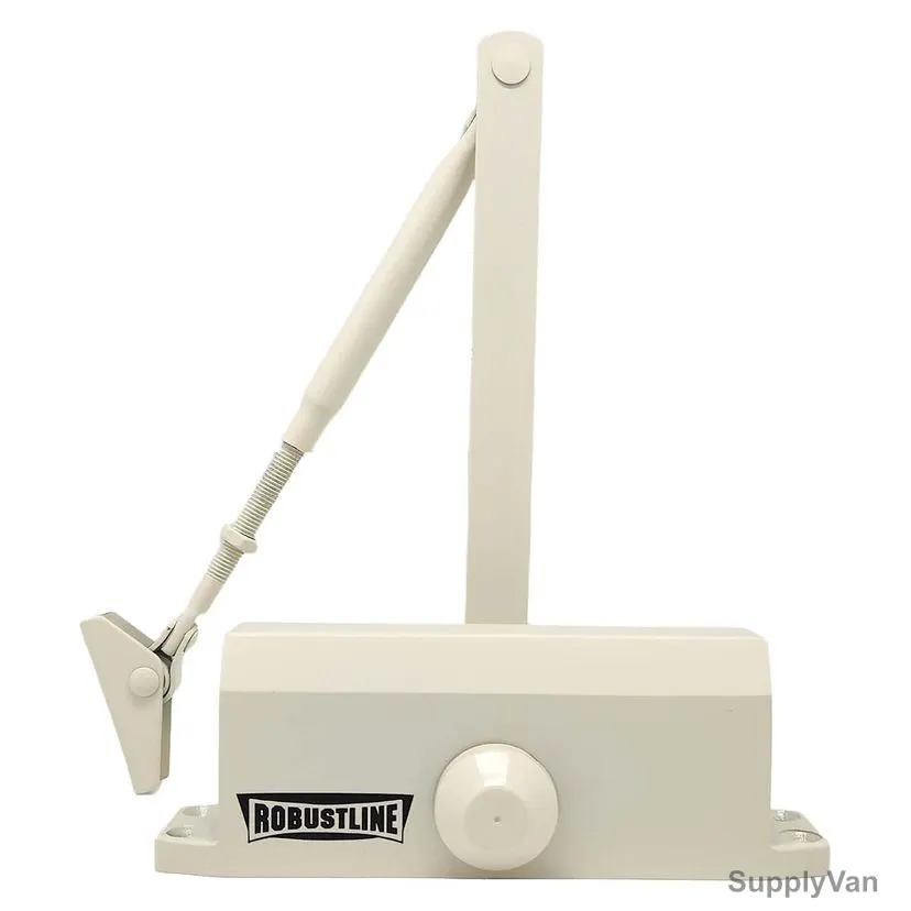Robustline Automatic Adjustable Door Closer, P1303B, Aluminium Alloy, 45-65 Kg Weight Capacty, Beige
