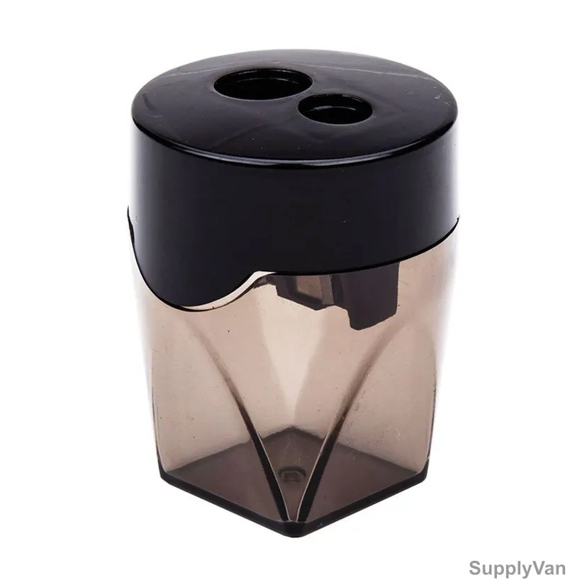 Deli Sharpener With Canister, 2 Hole, 7-12MM, Black