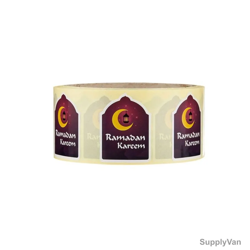 Hotpack Ramadan Kareem Sticker Roll, 09ST40X30RAMADAN, 30MM Length x 40MM Width, 250 Pcs/Roll — image 1