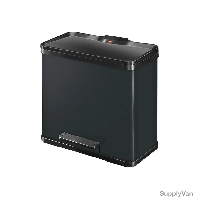 Hailo Pedal Waste Bin, HLO-0630-260, Oko Duo Plus L, 26 Litres, Black
