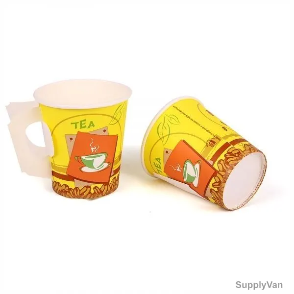 Hotpack Disposable Cup With Handle, PC7HHP, Paper, 7 Oz, Multicolor, 50 Pcs/Pack