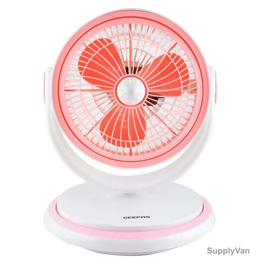 Geepas Table Fan, GF9631N, 30W, 8 Inch, Pink/White — image 1