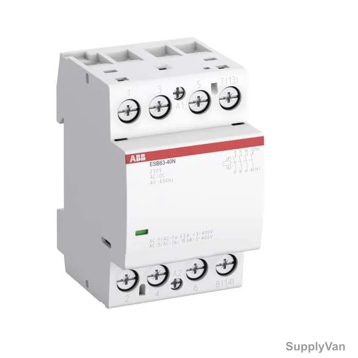 ABB Installation Contactor, ESB40-40N-06, 4 Pole, 40A