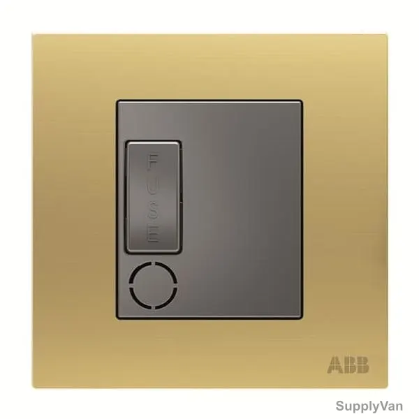 ABB Single Pole Spur Unit W/ Flex Outlet, AM50653-MG, Millenium, 13A, 6kA, Matt Gold