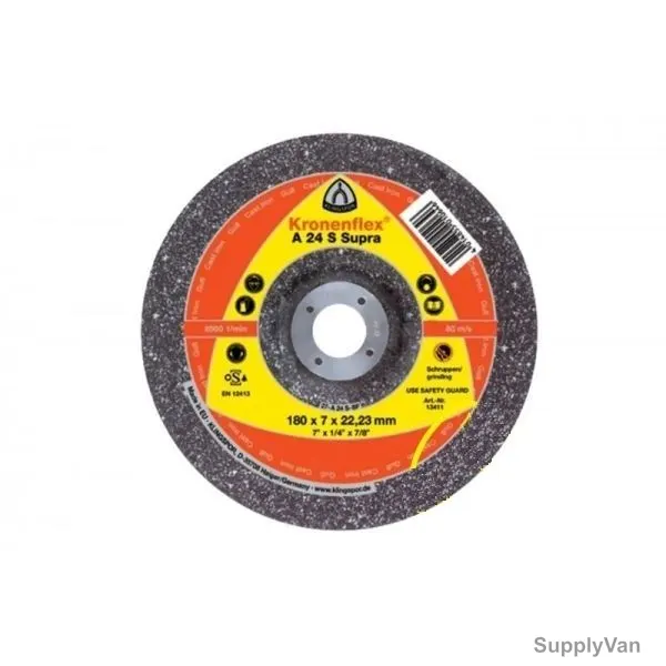 Klingspor Grinding Disc, A24S, Kronenflex, Supra, 180MM
