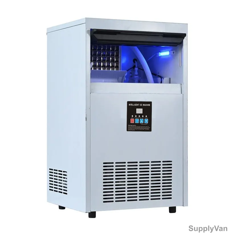 Commercial Ice Maker, KM-90-T, Stainless Steel, 455W, 220V, 150 Kg/Day Capacity, Silver/Black — image 1