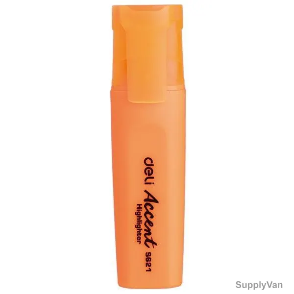 Deli Accent Highlighter, ES621, 1-5MM, Orange, 10 Pcs/Pack