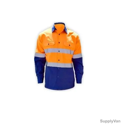 Empiral Dual Tone Work Shirt, E104793301-07, 100% Cotton, Orange/Navy — image 1