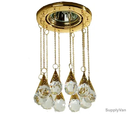 Syv Indoor SpotLight, Kristall, 50W, Gold