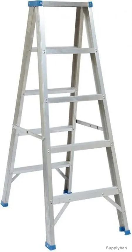 Dorfit Two Way Ladder, Aluminium, 2 Sides, 5 Steps, 1.2 Mtrs