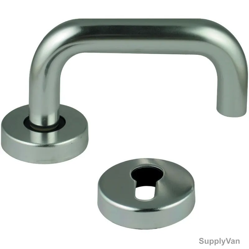 Robustline U-Type Door Handle, Oil Rubbed Stainless Steel, Lever Type, 19MM Thk, 19CM Length x 5CM Width