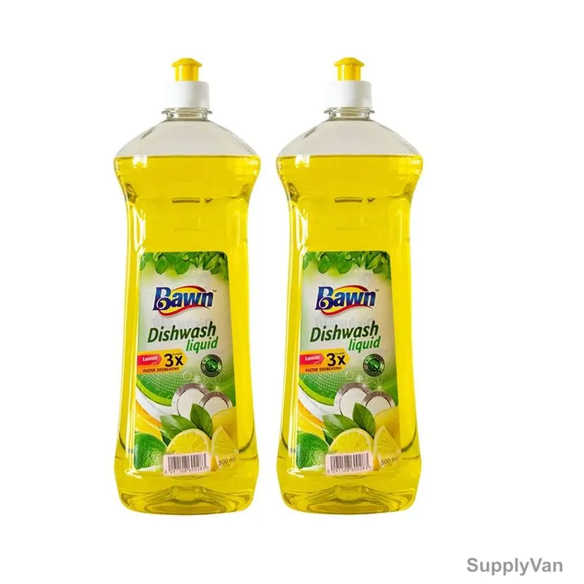 Bawn Dishwash Liquid, Lemon Fragrance, 500ml, 2 Pcs/Pack — image 1