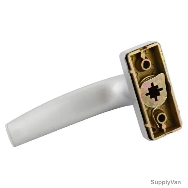 Robustline Door Handle, 13CM, Aluminium, Silver