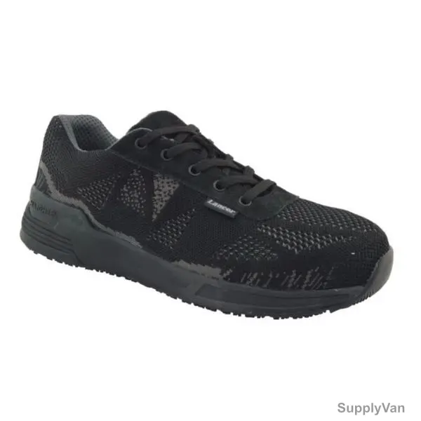 Lancer Low Ankle Safety Shoes, TP-1202, Model X, Flyknit, S1P SRC HRO, Size39, Black