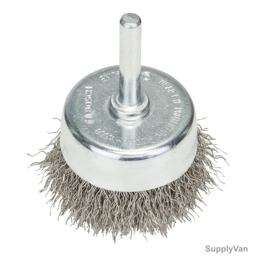 Bosch Crimped Wire Cup Brush, 2608622118, 4500 RPM, 0.30MM Wire Thk x 60MM Dia — image 1