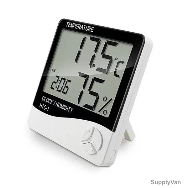 Hygrometer and Humidity Thermometer, HYD-0446, Plastic, 80 x 60MM LCD Size, White