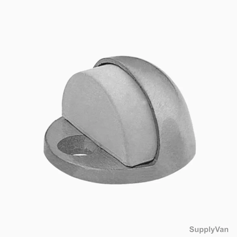 Devon Half Round Door Stopper, 95-171-61, Satin Chrome, Silver