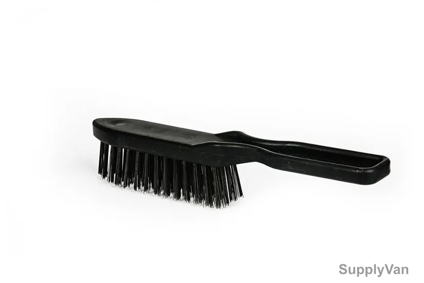 Wire Brush, PVC Handle, 4 Row, Black, 12 Pcs/Pack