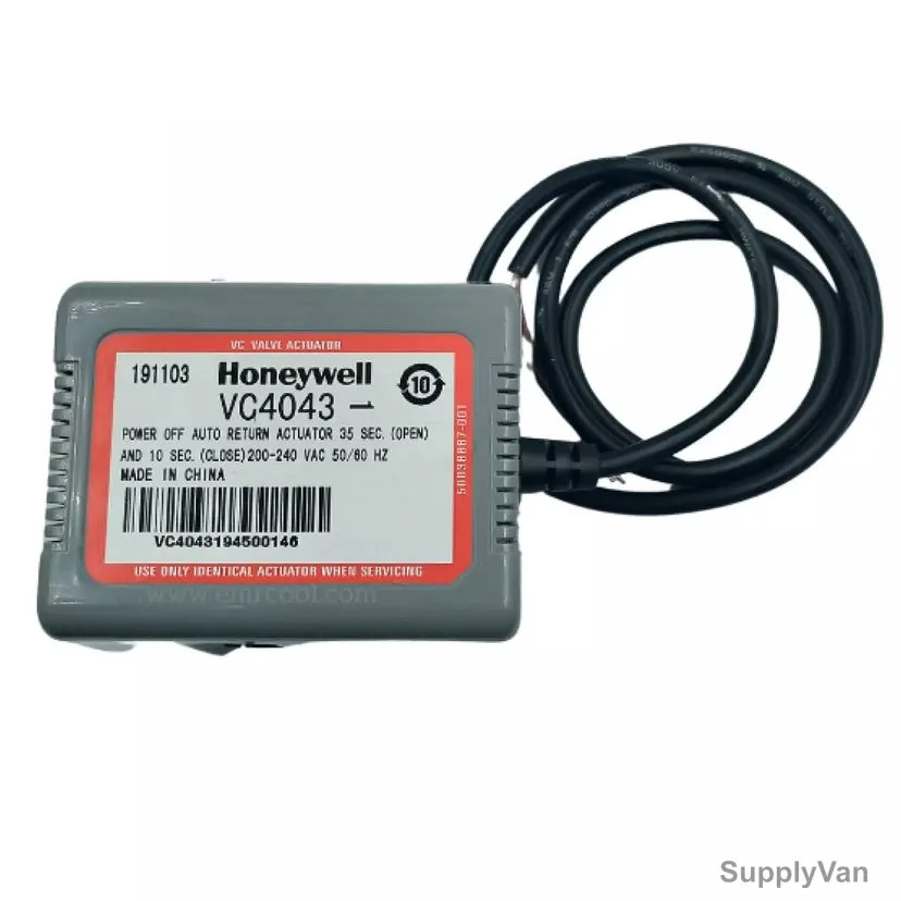 Honeywell Spring-Return Valve Actuator, VC4043ZZ11T, 220VAC