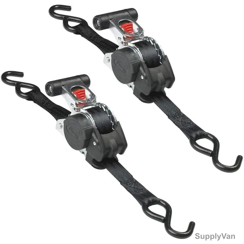 Master Lock Ratchet Tie Down With S Hook, ML3238EURDAT, 3 Mtrs x 25MM, 300 Kg, Black — image 1