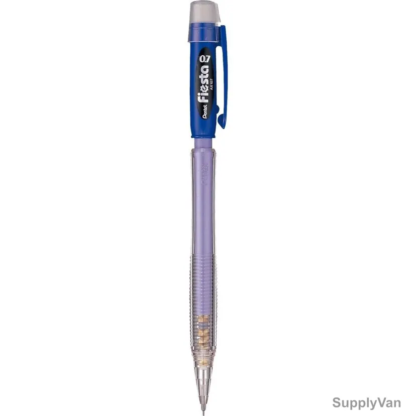 Pentel Mechanical Pencil, PE-AX107-C, Fiesta, 0.7MM, Blue, 12 Pcs/Pack