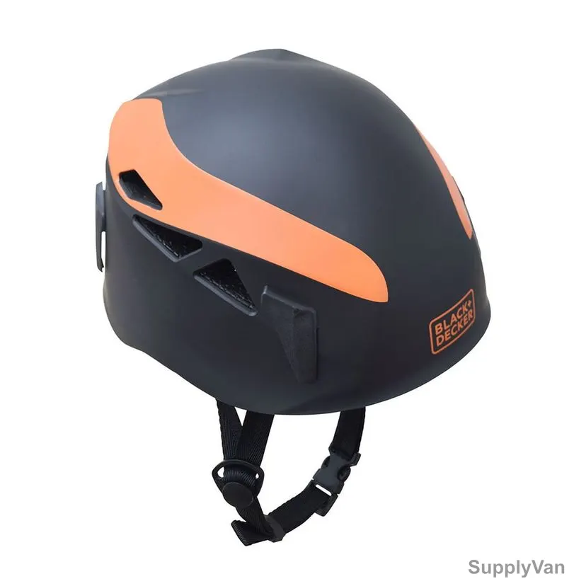 Black and Decker Climbing Safety Helmet, BXHP0211IN, ABS/EPP, 56-63cm, Black/Orange