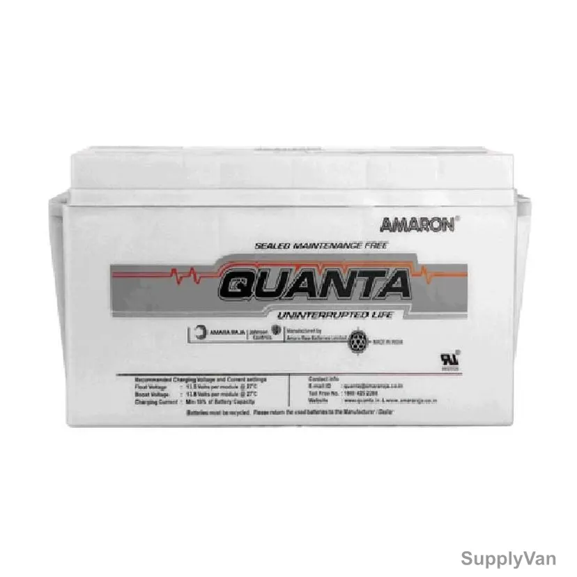 Amaron Quanta Lead Acid Battery, 12AL100N, 12VDC, 100Ah