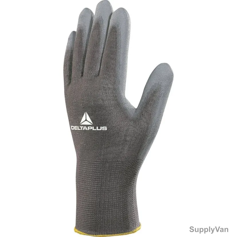 Delta Plus Knitted Glove, VE702GR10, Size10, 100% Polyamide, Grey — image 1