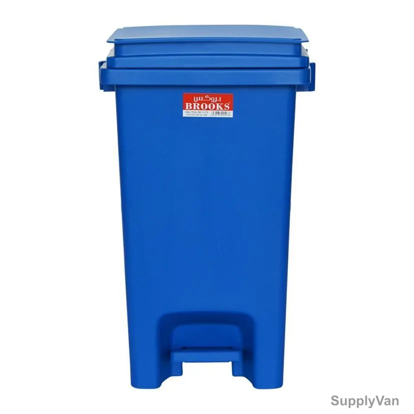 Brooks Hanli Pedal Waste Bin, BKS-PDL3059, 450MM Height x 330MM Width x 250MM Length, 20 Ltrs, Blue
