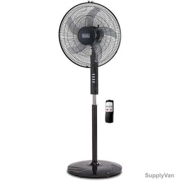 Black and Decker Pedestal Stand Fan, FS1620R-B5, 60W, 16 Inch, Black — image 1
