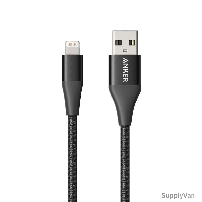 Anker USB-A to Lightning Cable, A8452H11, PowerLine Plus II, 1 Mtrs, Black — image 1
