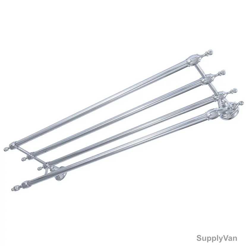 Argent Crystal Double Towel Shelf, 29689, Silver Colour, Brass — image 1