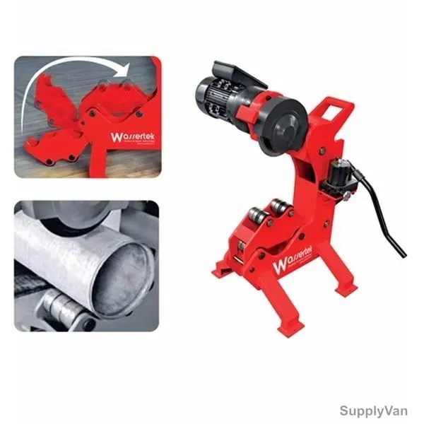 WASSERTEK Hydraulic Pipe Cutter, HCUT12, 750W, 24 RPM, Red