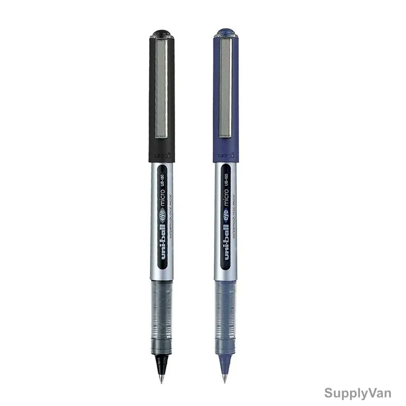 Uni-Ball Ball Point Pen, UB150-02BE-BK, Eye Micro, 0.5MM Tip, Blue and Black, 2 Pcs/Set