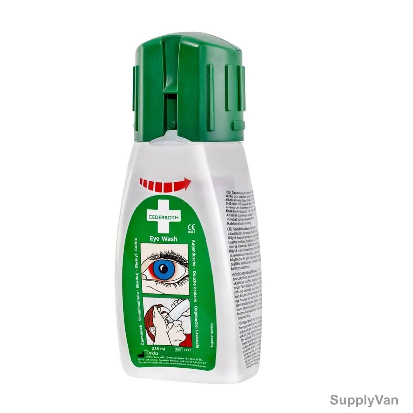 Cederroth Eye Wash Bottle, Pocket Model, 7221, 235ML — image 1