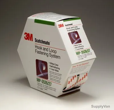 3M Scotchmate Reclosable Fastener, White, 1 Inch, 5Yds