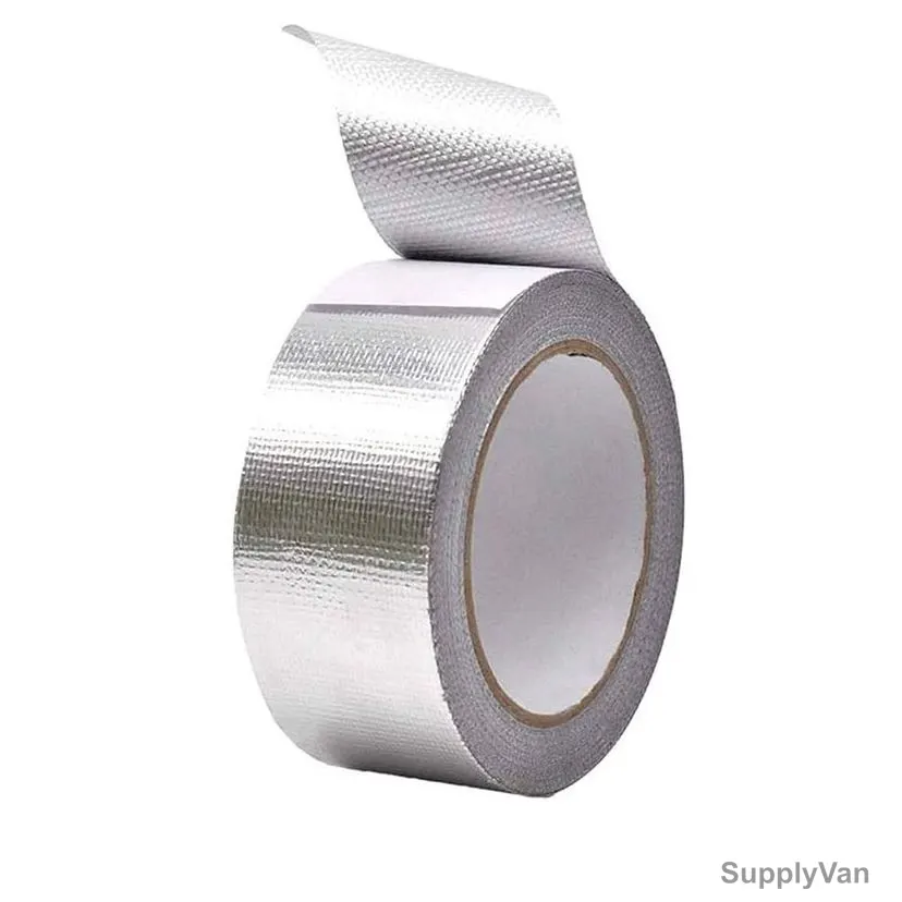 Glass Fiber Aluminium Foil Tape, 50MM Width x 20 Yards Length, 24 Pcs/Pack