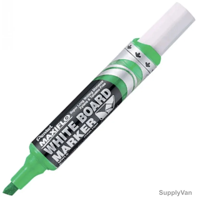 Pentel White Board Marker, NDS-743, Maxiflo, Green, 12 Pcs/Pack