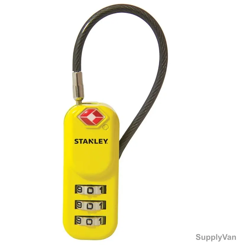 Stanley 3 Digit Combination Luggage Padlock, S742-061, Alloy Steel, 20MM — image 1