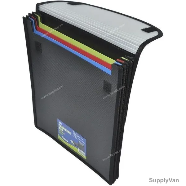 FIS Vertical Organizer Bag with 2 Divider, FSOR1230-2, F/S, Black