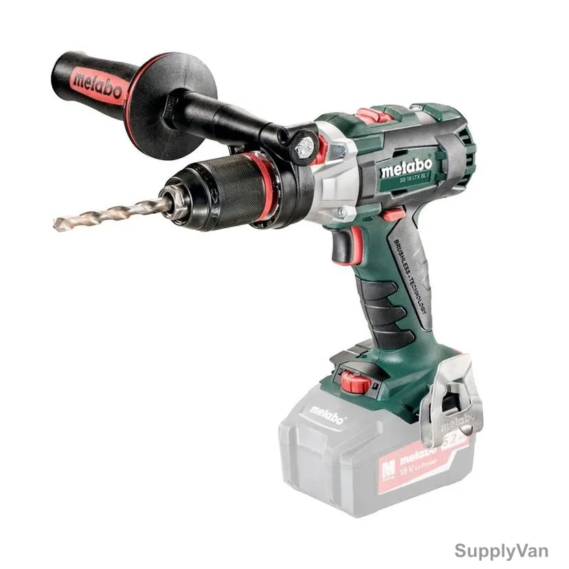 Metabo Cordless Hammer Drill With Cardboard Box, SB-18-LTX-BL-I, 602352890, 18V