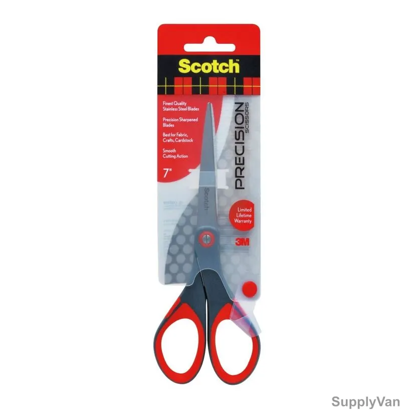 3M Scissor, 1447, Scotch, 7 Inch, Grey and Red